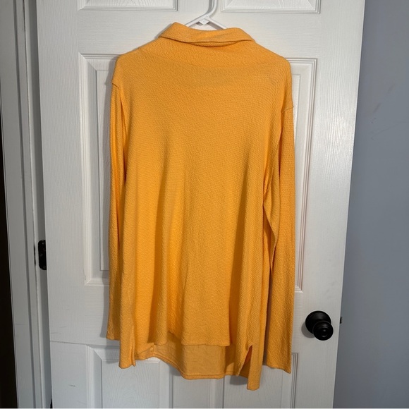 Soft Surroundings Playa pullover tunic top, cowl neck, orange, sz L - Picture 7 of 10